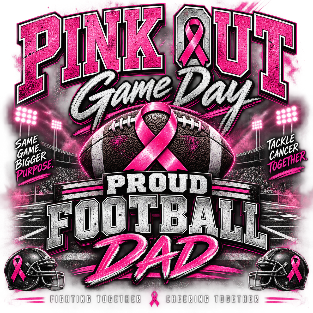 Pink Out Game Day - Football Family Tee