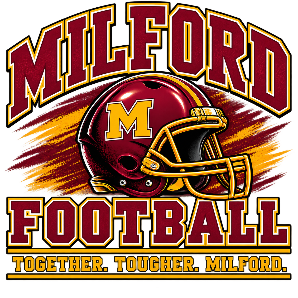 Milford Football Helmet Pride