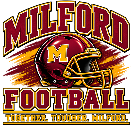 Milford Football Helmet Pride